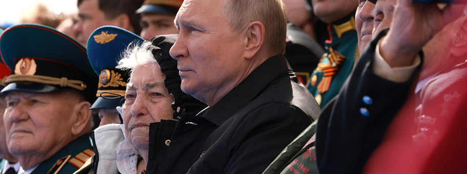 Vladimir Putin an der Siegesparade auf dem Roten Platz am 9. Mai 2022.