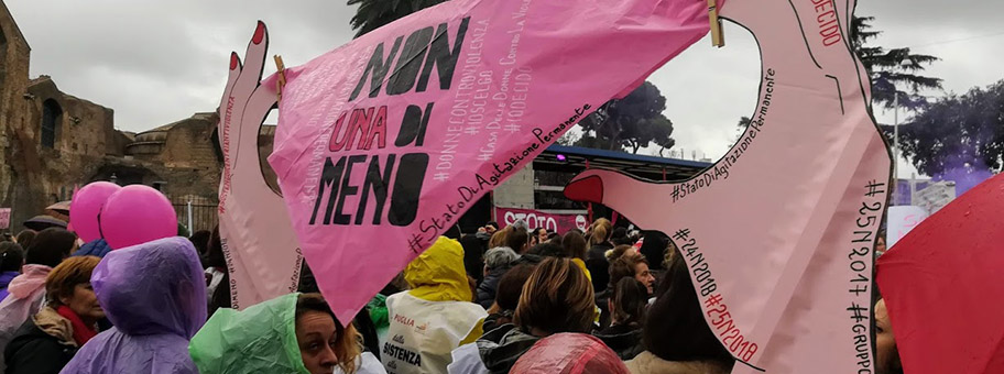Demonstration in Rom unter der Bewegung «Non Una Di Meno», November 2018.