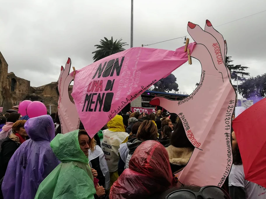 Demonstration in Rom unter der Bewegung «Non Una Di Meno», November 2018.