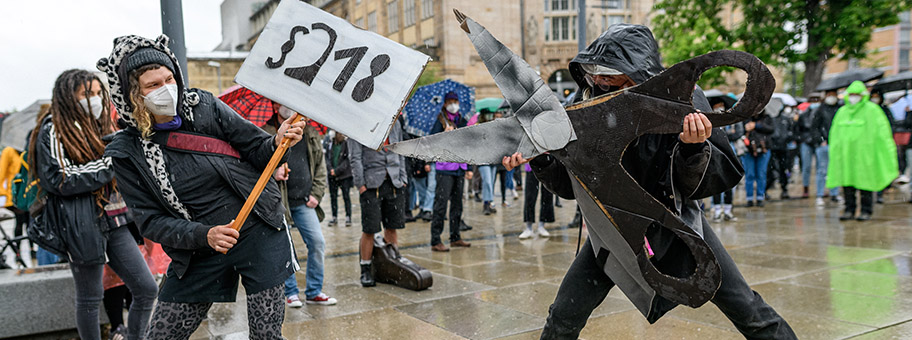Aktionstag in Freiburg, Mai 2020.
