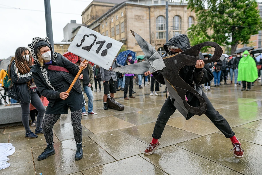 Aktionstag in Freiburg, Mai 2020.