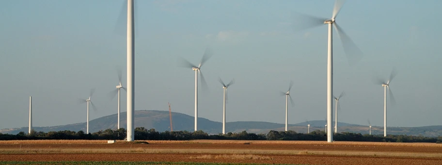 Windpark Höflein in Niederösterreich.