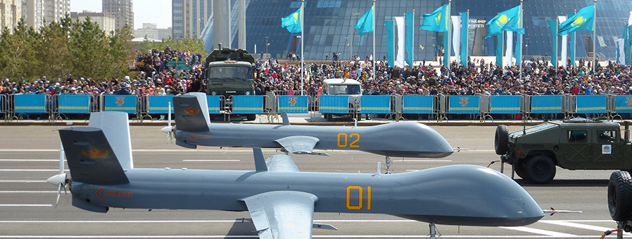 Militärparade am 7. Mai 2017 in Nur-Sultan, Kasachstan.