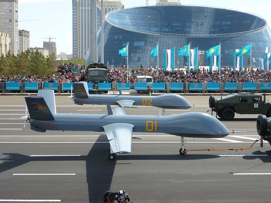 Militärparade am 7. Mai 2017 in Nur-Sultan, Kasachstan.