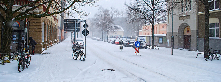 Winter Lockdown in Hannover, Februar 2021.