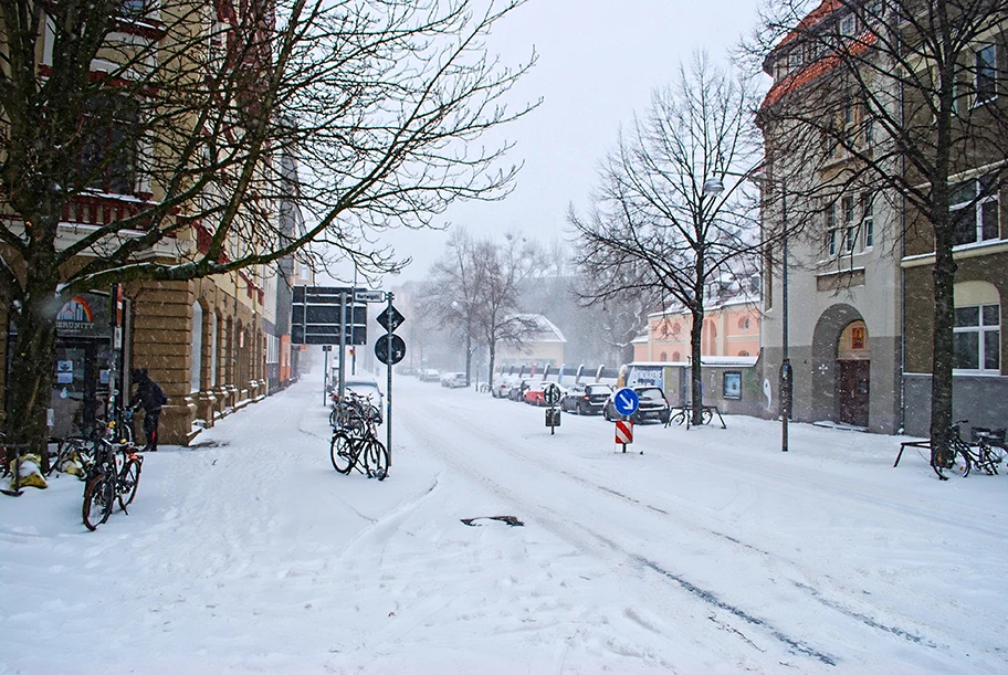 Winter Lockdown in Hannover, Februar 2021.