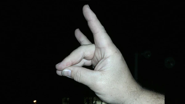 "Wolfsgruss" der türkisch-rechtsextremistischen Organisation "Graue Wölfe" (Bozkurtçular).