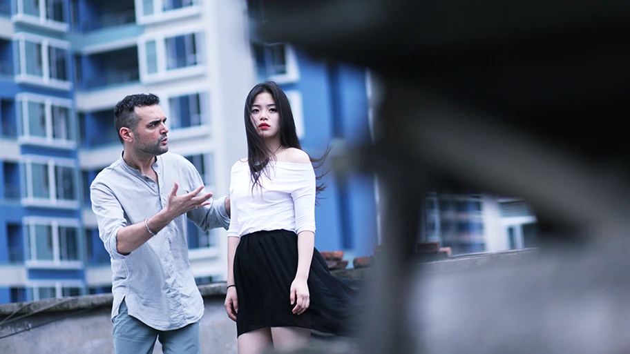 Die chinesische Filmschauspielerin Xia Ruihong bei einem Foto-Shooting.