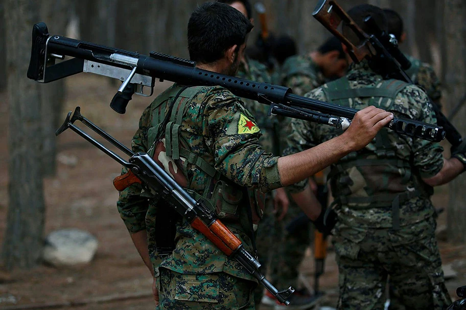 Soldaten der YPG in der Region Afrin während der türkischen Militäroffensive «Operation Olivenzweig», Februar 2018.