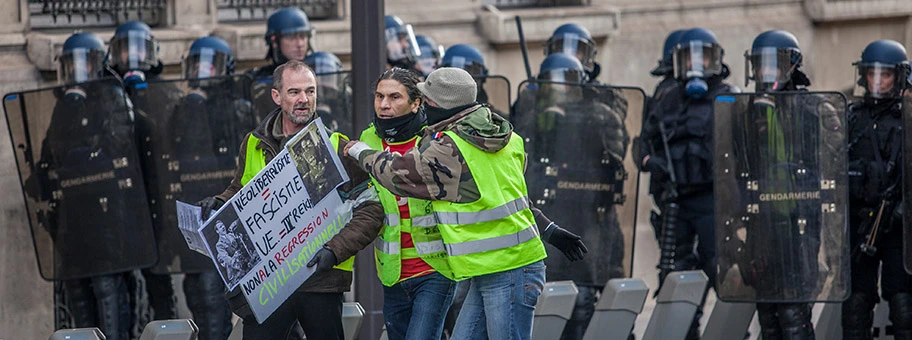 Demo der Gilets-Jaunes-Bewegung in Paris, Februar 2019.