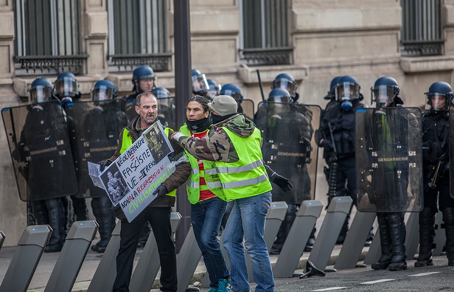 Demo der Gilets-Jaunes-Bewegung in Paris, Februar 2019.