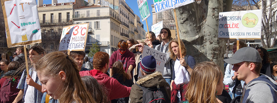 Schülerstreik gegen Klimawandel in Marseille, März 2019.