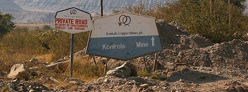 Kupfer Mine bei Chingola, Sambia.