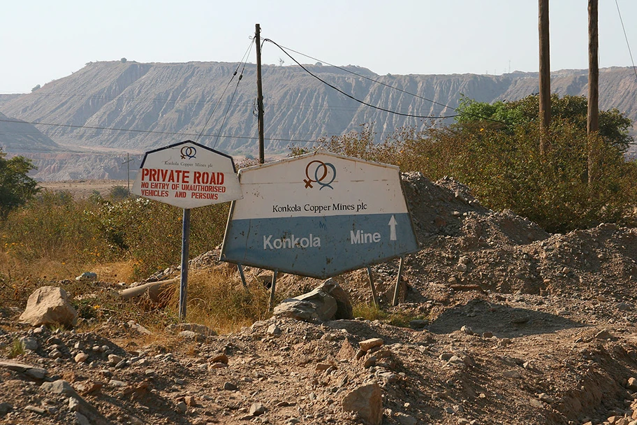 Kupfer Mine bei Chingola, Sambia.