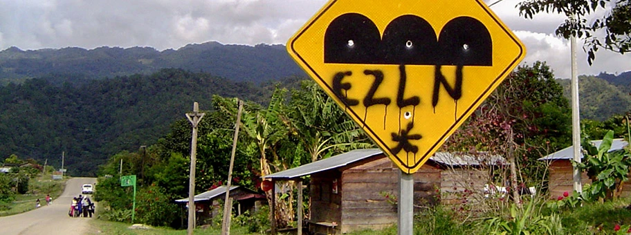 Zapatisten (EZLN) Graffiti in Chiapas, Mexiko