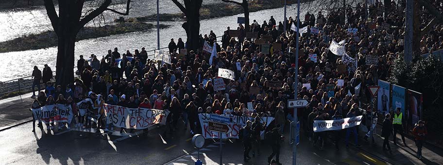 Klimademo in Zürich, Januar 2019.