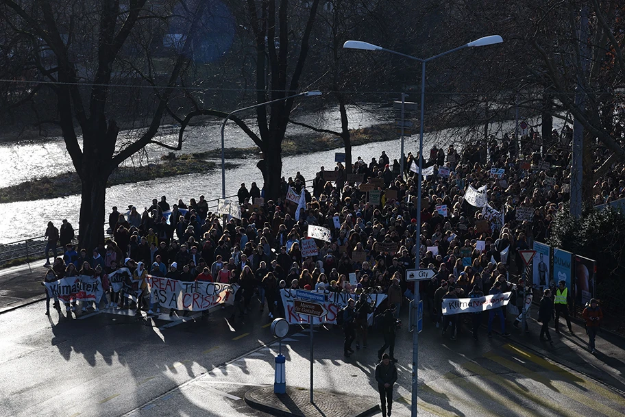 Klimademo in Zürich, Januar 2019.