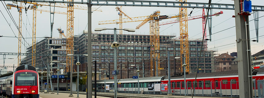 Neben dem Hauptbahnhof von Zürich entstand ein komplett neuer Stadtteil.