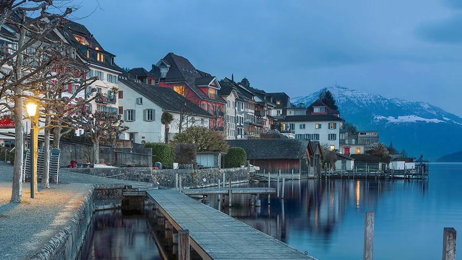 Altstadt von Zug, April 2021.