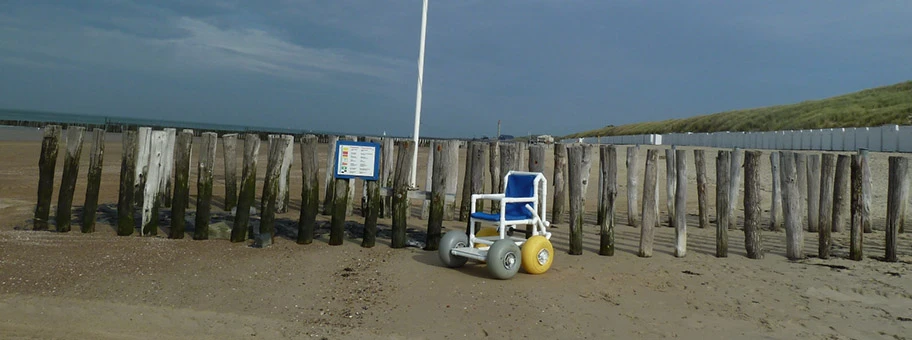 Gelbe Fahne, Rollstuhl für den Strand.