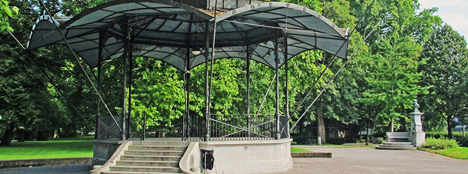 Der Pavillon auf dem Platzspitz in Zürich.