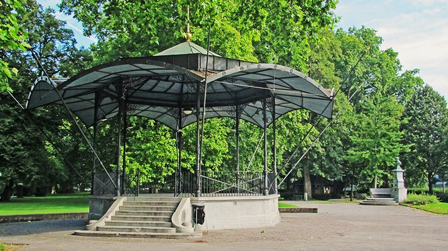 Der Pavillon auf dem Platzspitz in Zürich.