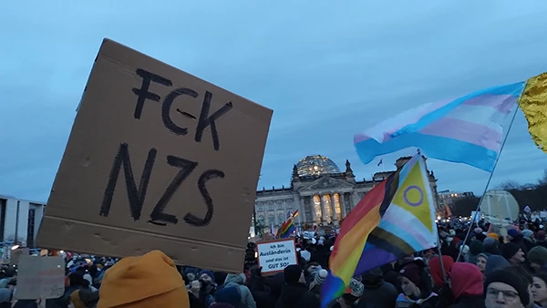 Demonstration gegen die AfD und Rechtsextremismus am 21. Januar 2024 in Berlin.