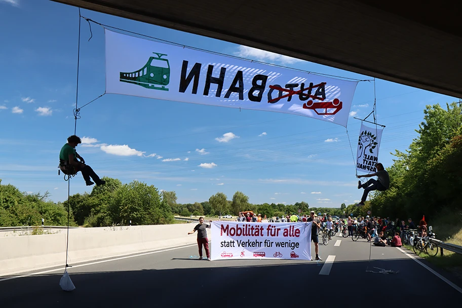 Blockade der A39 am 22. Juli 2022.