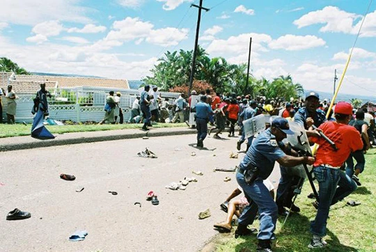 Demonstration der Abahali-Bewegung in Johannesburg.