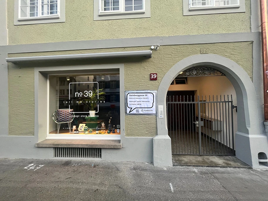 Steinberggasse 39 in Winterthur. Miete für 3,5 Zimmer vor der Renovation: Fr. 900.00. Miete nach „sanfter” Renovation: 2680.00 Fr.