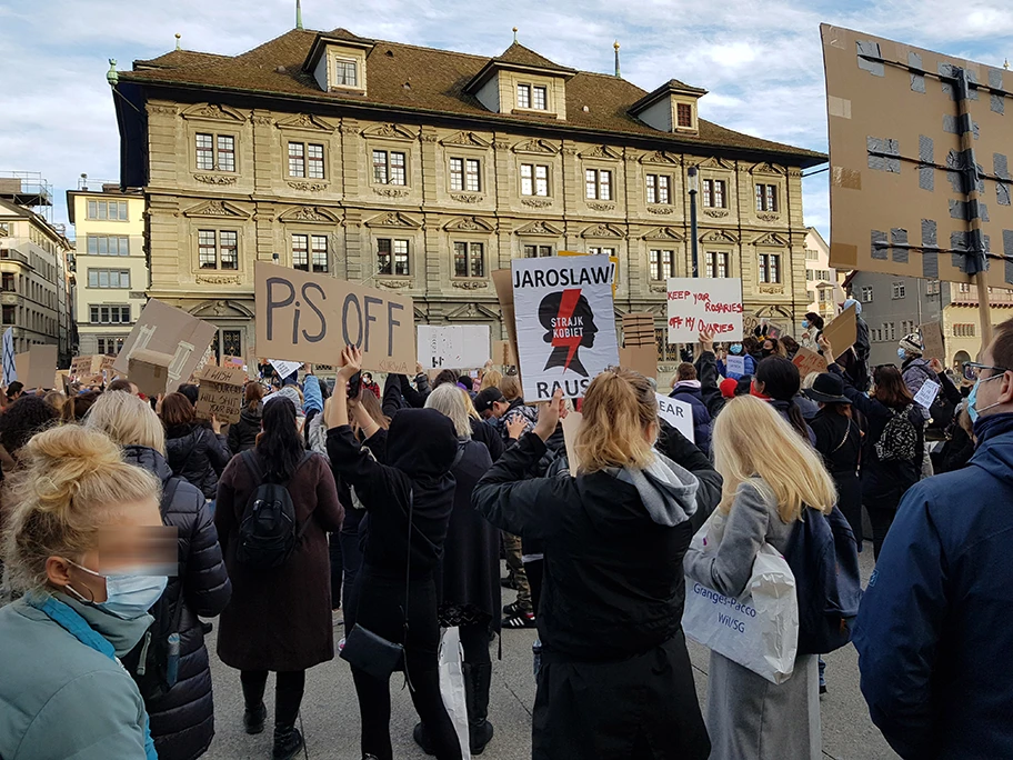 Anti-PiS-Demo in Zürich, Oktober 2020.