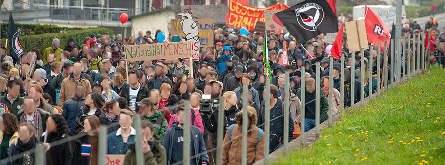 Antifa Demo in Schwyz.