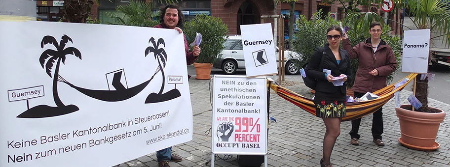 Strassen-Konferenz zur Kampagnen-Lancierung gegen das neue BKB-Gesetz