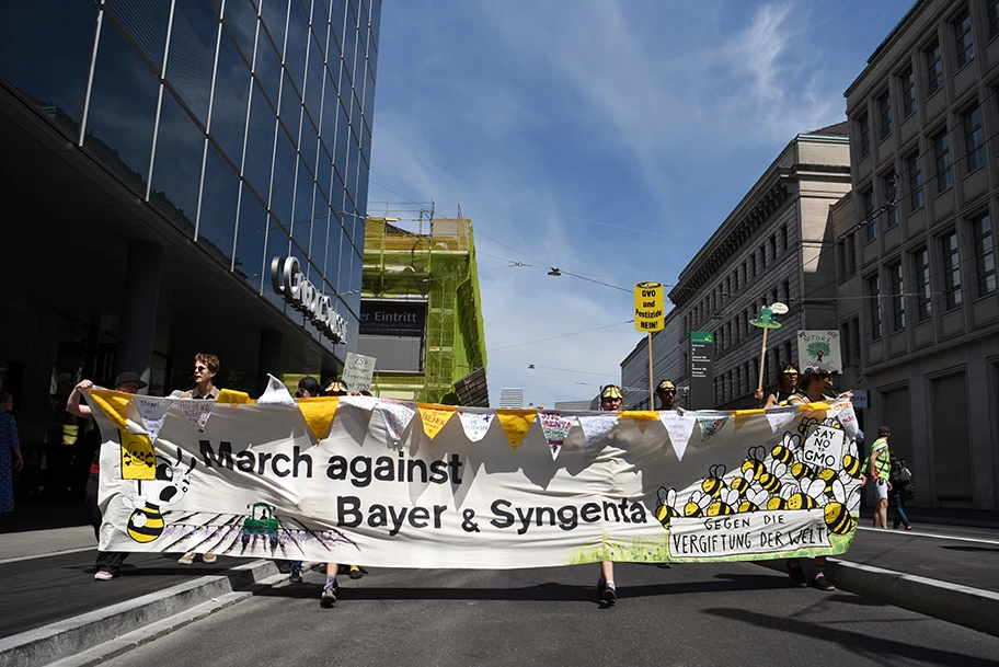 «March against Bayer & Syngenta» in Basel, Mai 2019.