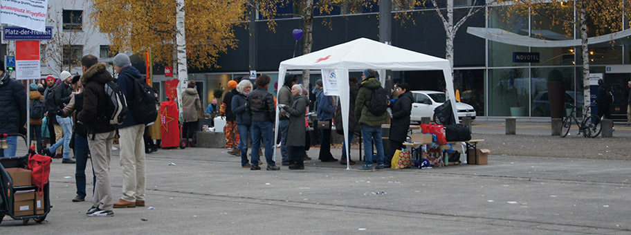 Demonstration von Coronamassnahmegegner:innen in Zürich, November 2021.