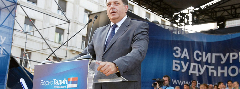 Ein Meister der Hysterisierung - Milorad Dodik, Präsident der Republika Srpska, hier bei einer Wahlveranstaltung im Jahr 2012.