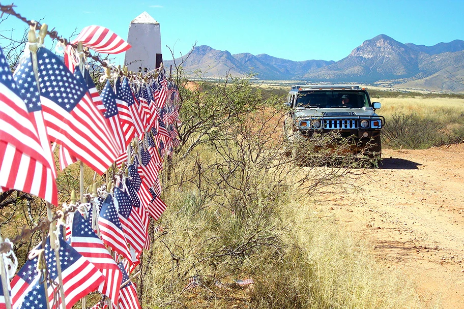 Grenzzaun zwischen USA und Mexiko in Arizona.