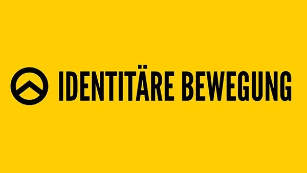 Logo der Identitären Bewegung mit Lambda und Text.