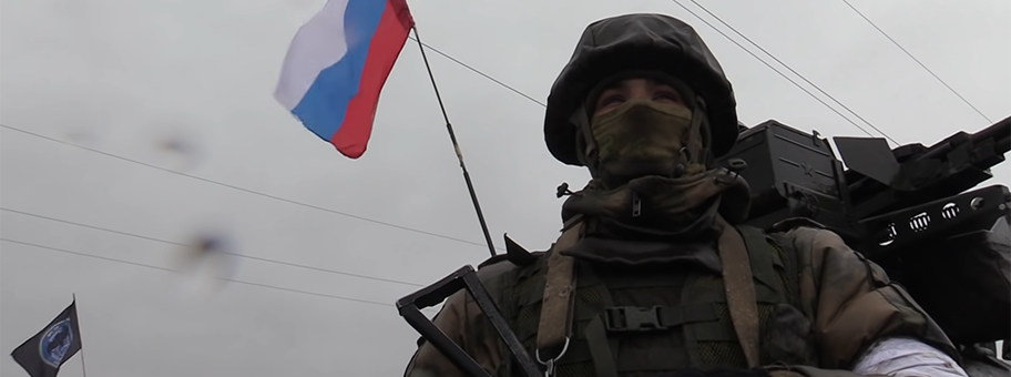Einheiten der Streitkräfte von Russland in Novoaidar, 6. März 2022.