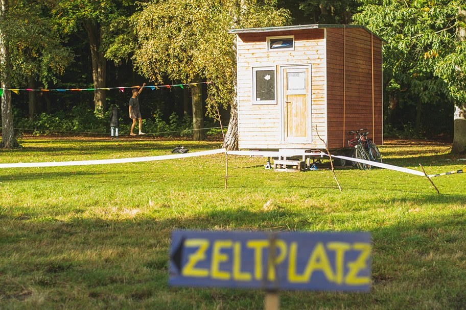 Zeltplatz des diesjährigen Lüneburger Klimacamps, 29. Mai 2021.