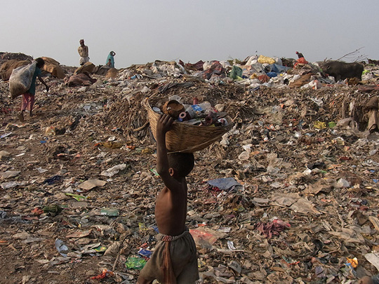Müllhalde in Kalkutta.