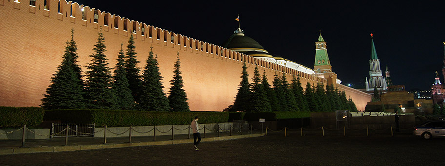 Kreml bei Nacht, Juni 2019.