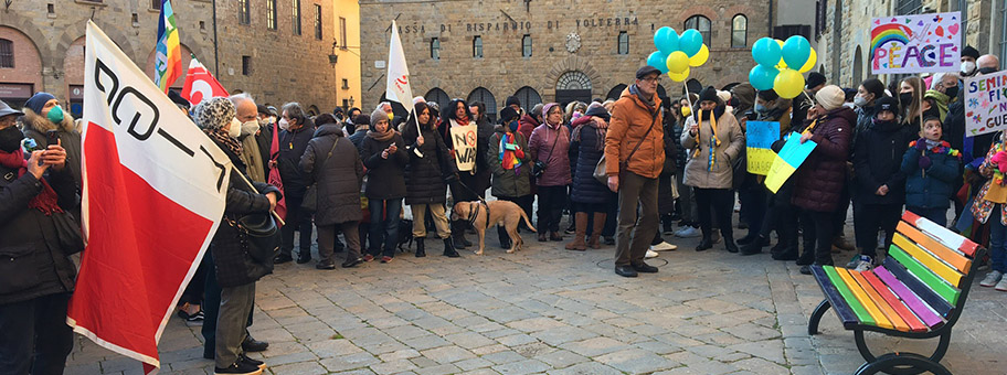 Kundgebung in Volterra, März 2022.