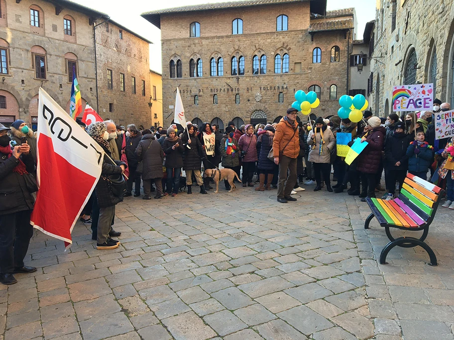 Kundgebung in Volterra, März 2022.