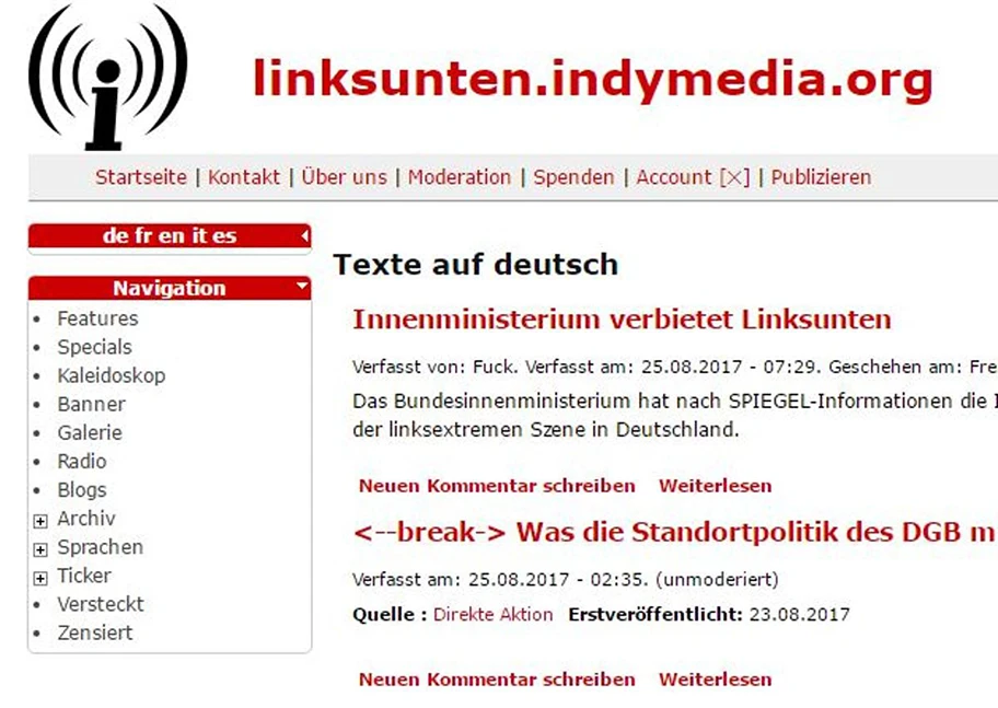 Zum Verbot von Indymedia Linksunten