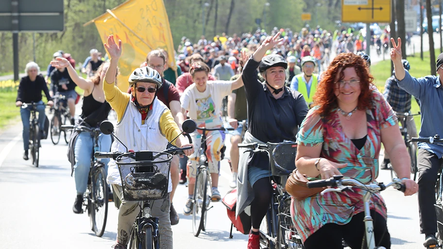 Lüneburger Fahrrad-Demo am 23. April 2023.