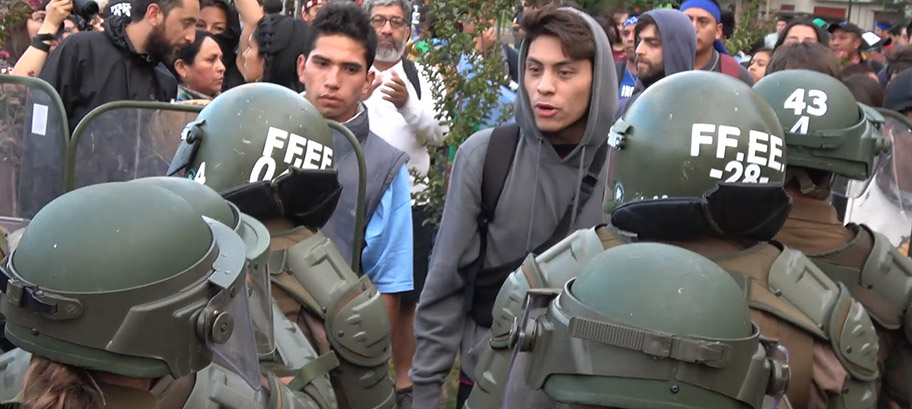 Mapuche: Protest gegen die Ermordung von Camillo Catrillanca