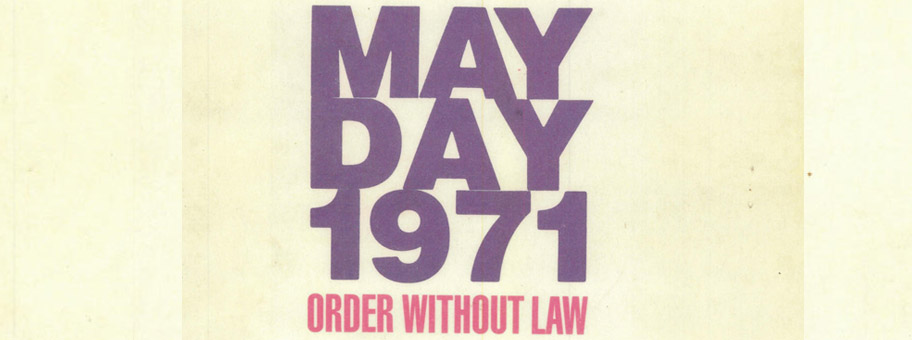 Cover zu den ACLU-Studien über die Mayday Proteste 1971 in Washington.