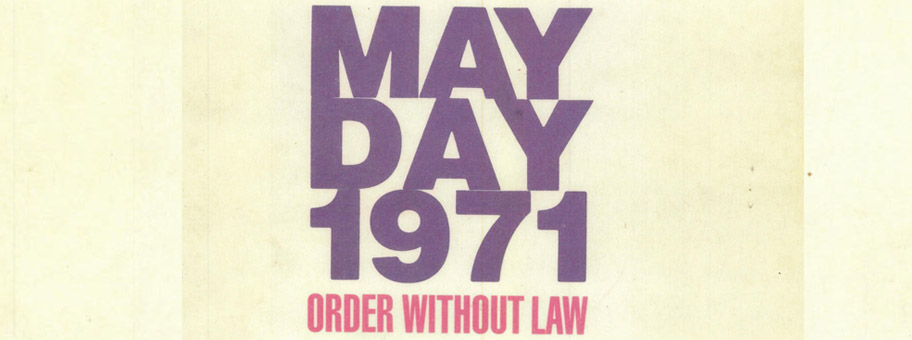 Cover zu den ACLUStudien über die Mayday Proteste 1971 in Washington.