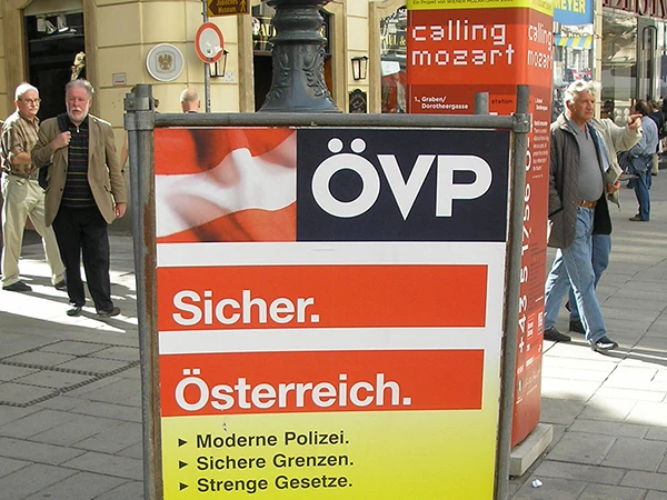ÖVP-Wahlplakat in Wien.